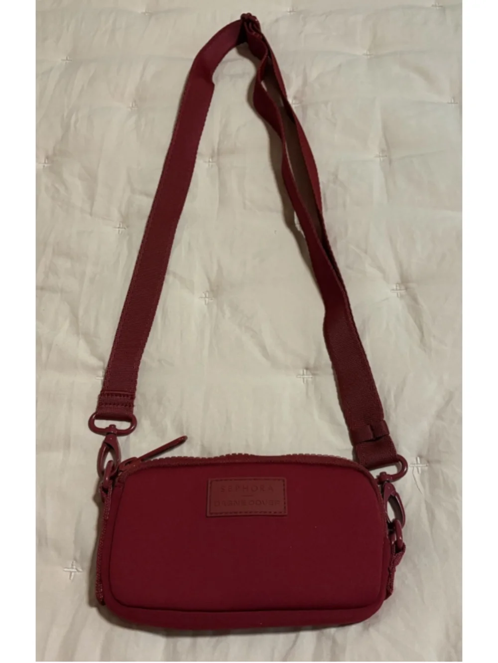 Dagne Dover Phone Sling Crossbody Bag in a Spice Red color Sephora Collab
